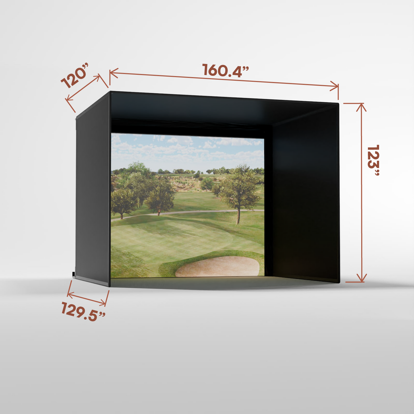Carl's Place Pro Golf Simulator Enclosure Kit with Impact Screen