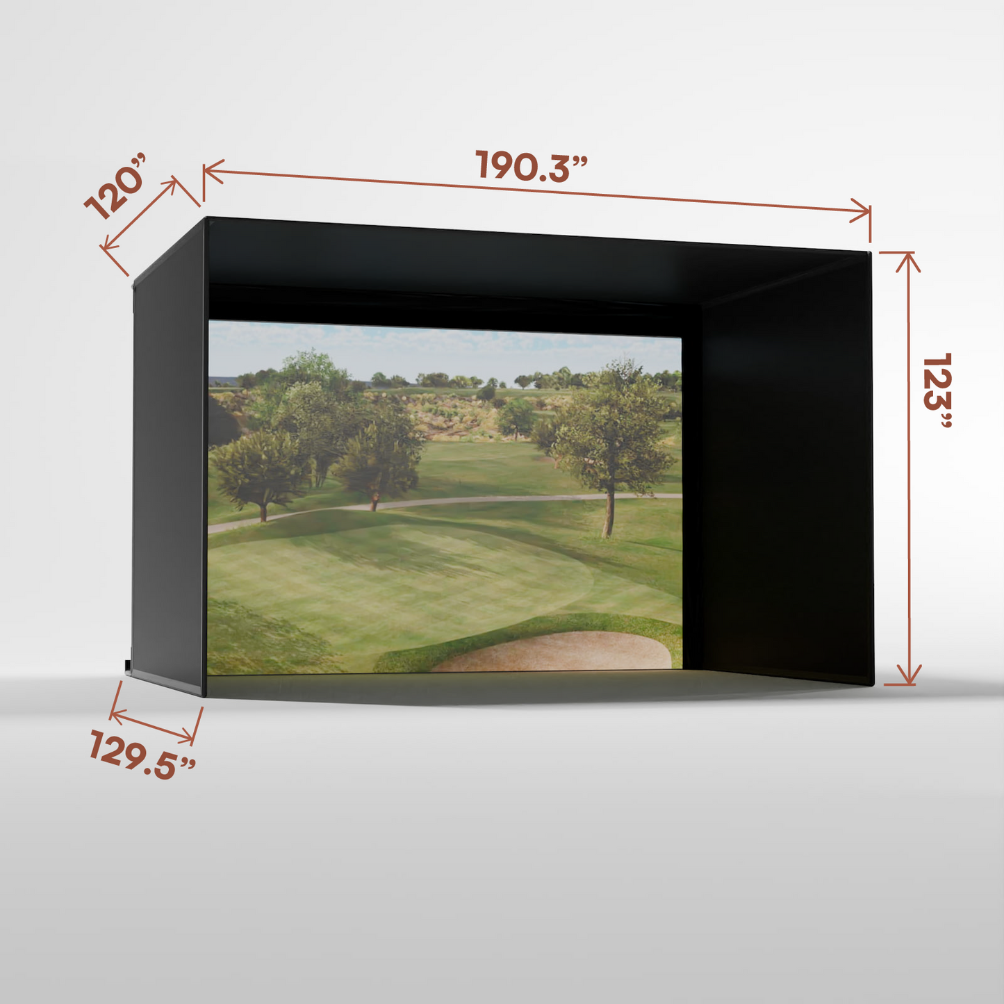 Carl's Place Pro Golf Simulator Enclosure Kit with Impact Screen