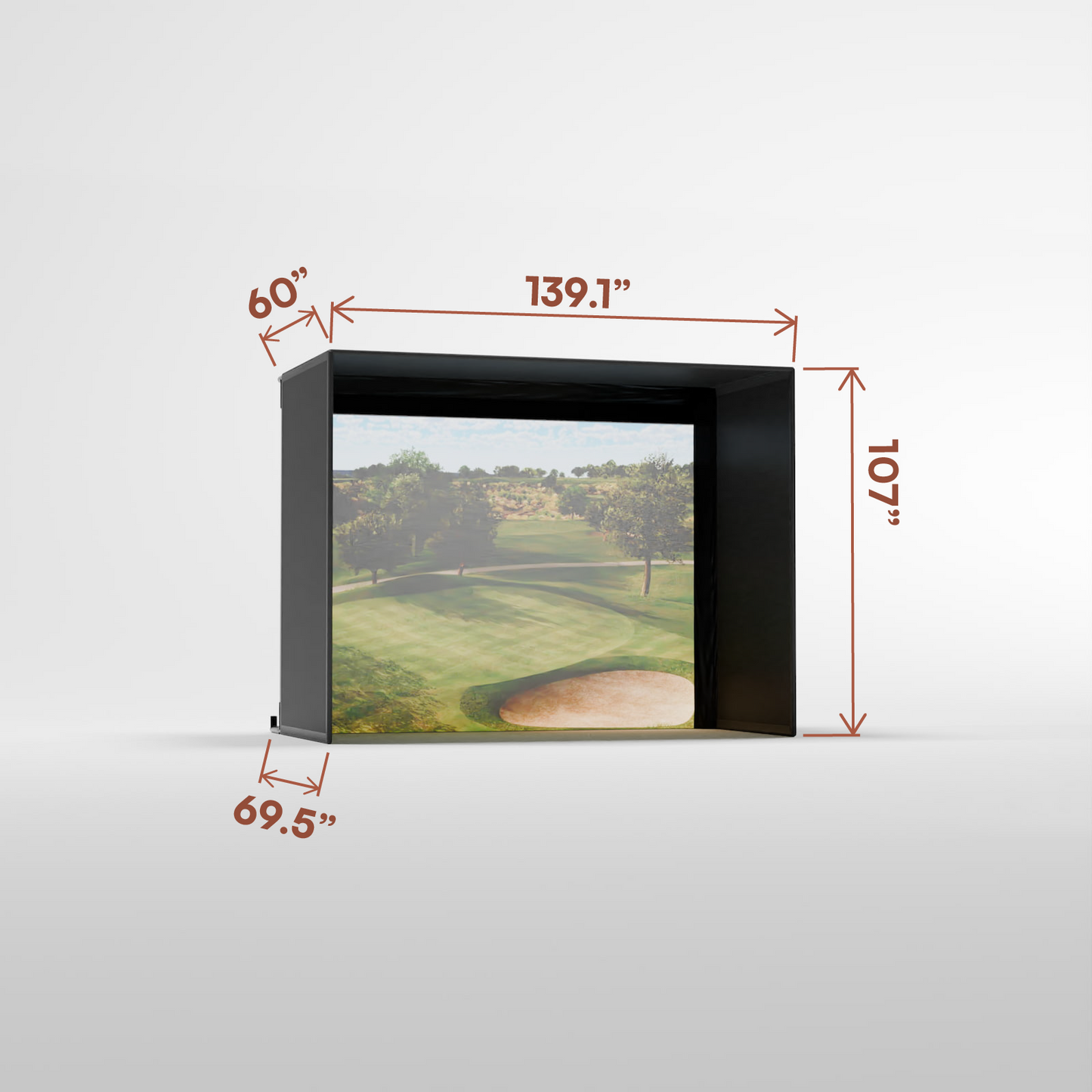 Carl's Place Pro Golf Simulator Enclosure Kit with Impact Screen