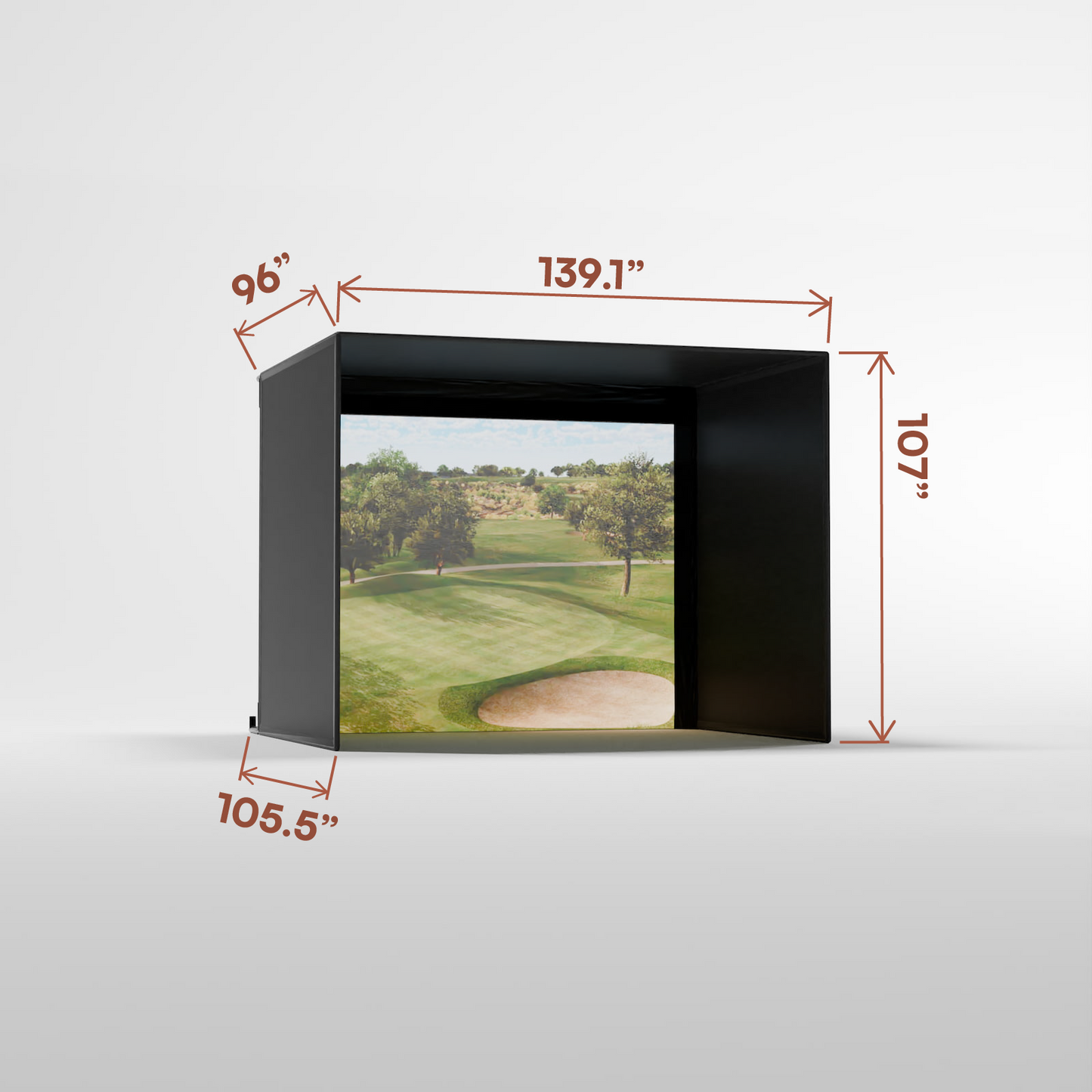 Carl's Place Pro Golf Simulator Enclosure Kit with Impact Screen