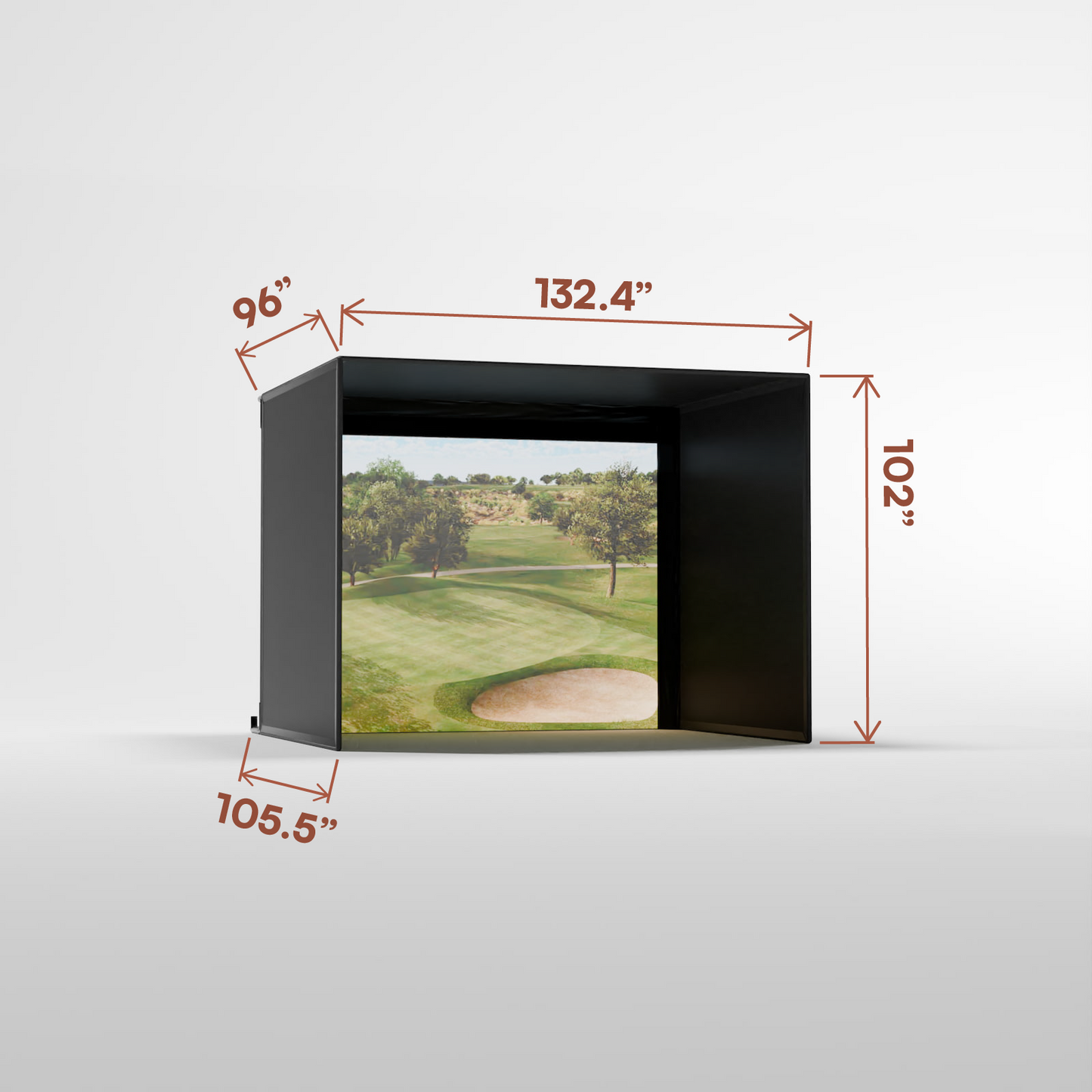 Carl's Place Pro Golf Simulator Enclosure Kit with Impact Screen