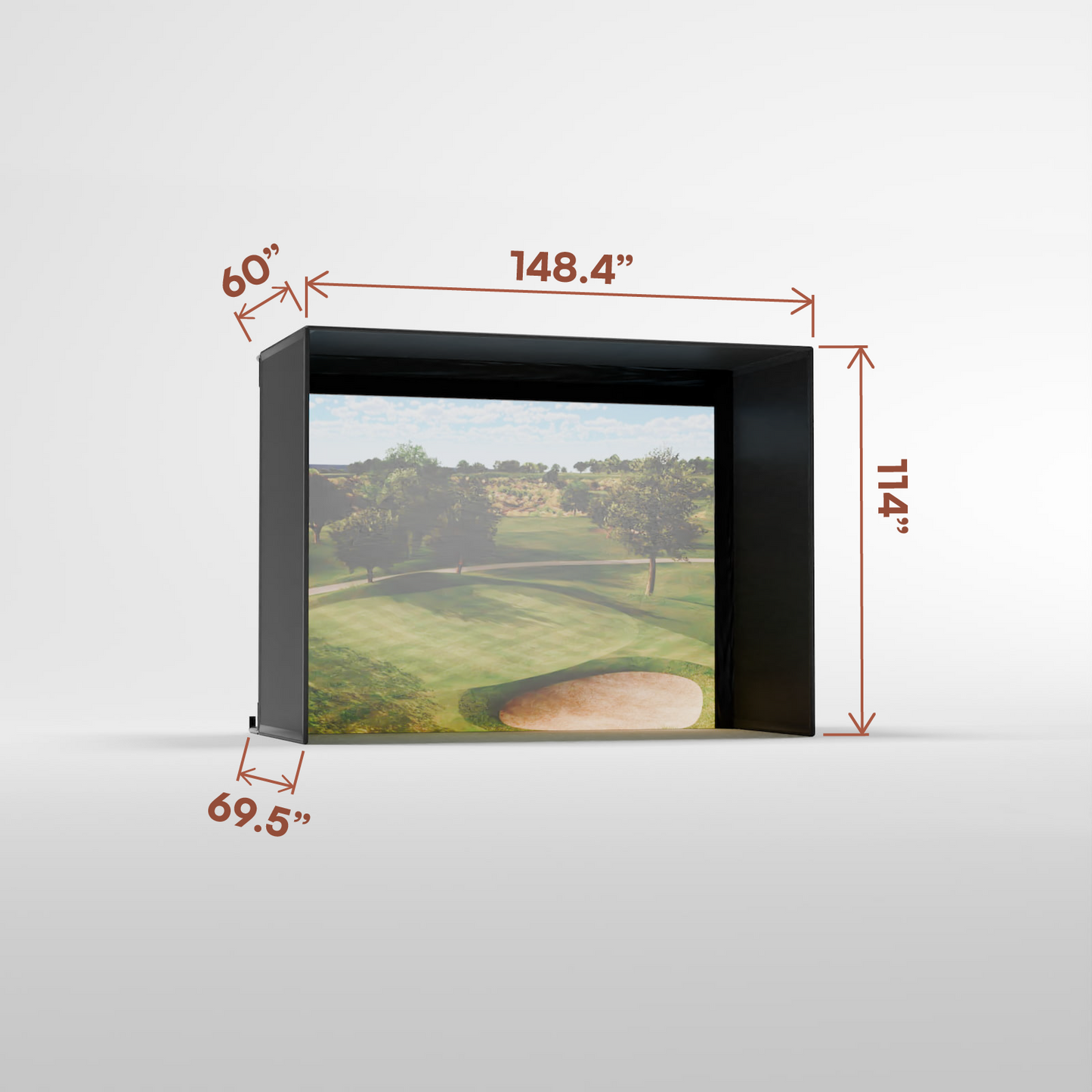 Carl's Place Pro Golf Simulator Enclosure Kit with Impact Screen