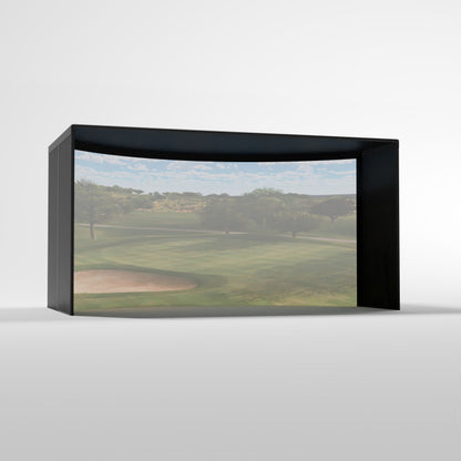 Carl's Place Curved Golf Simulator Enclosure Kit with Impact Screen