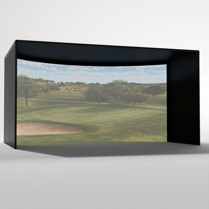 Carl's Place Curved Golf Simulator Enclosure Kit with Impact Screen