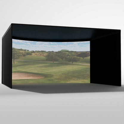 Carl's Place Curved Golf Simulator Enclosure Kit with Impact Screen