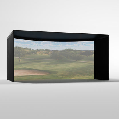 Carl's Place Curved Golf Simulator Enclosure Kit with Impact Screen