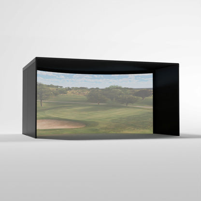 Carl's Place Curved Golf Simulator Enclosure Kit with Impact Screen