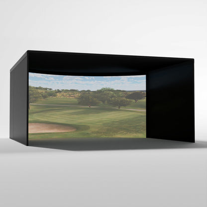 Carl's Place Curved Golf Simulator Enclosure Kit with Impact Screen