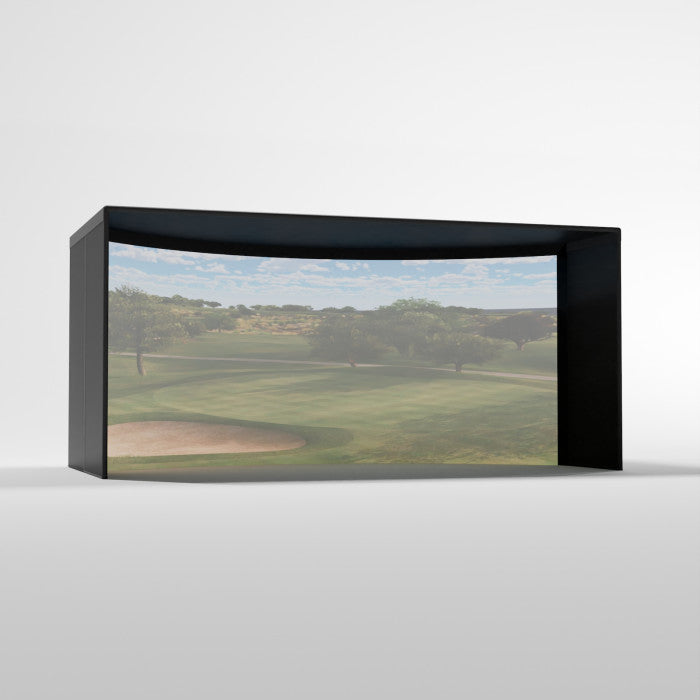 Carl's Place Curved Golf Simulator Enclosure Kit with Impact Screen