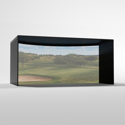Carl's Place Curved Golf Simulator Enclosure Kit with Impact Screen
