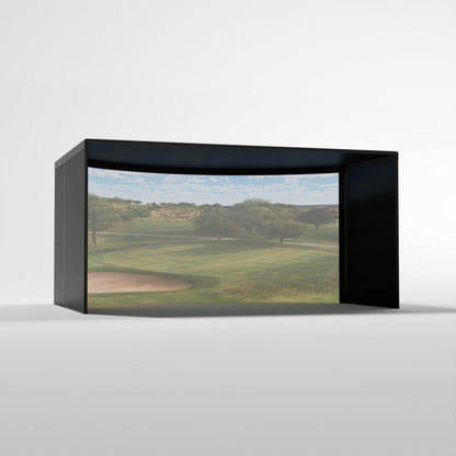 Carl's Place Curved Golf Simulator Enclosure Kit with Impact Screen