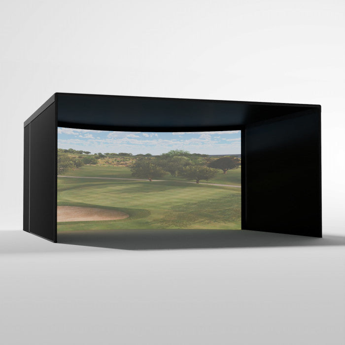 Carl's Place Curved Golf Simulator Enclosure Kit with Impact Screen