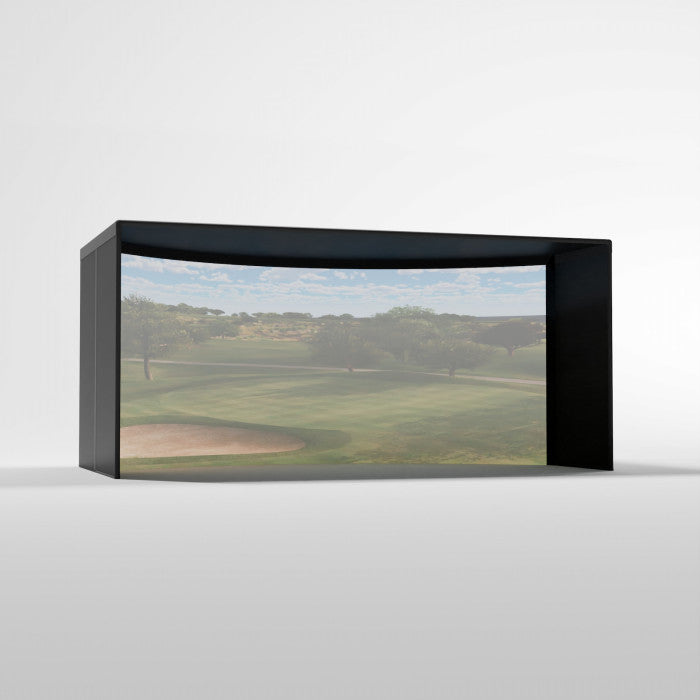 Carl's Place Curved Golf Simulator Enclosure Kit with Impact Screen