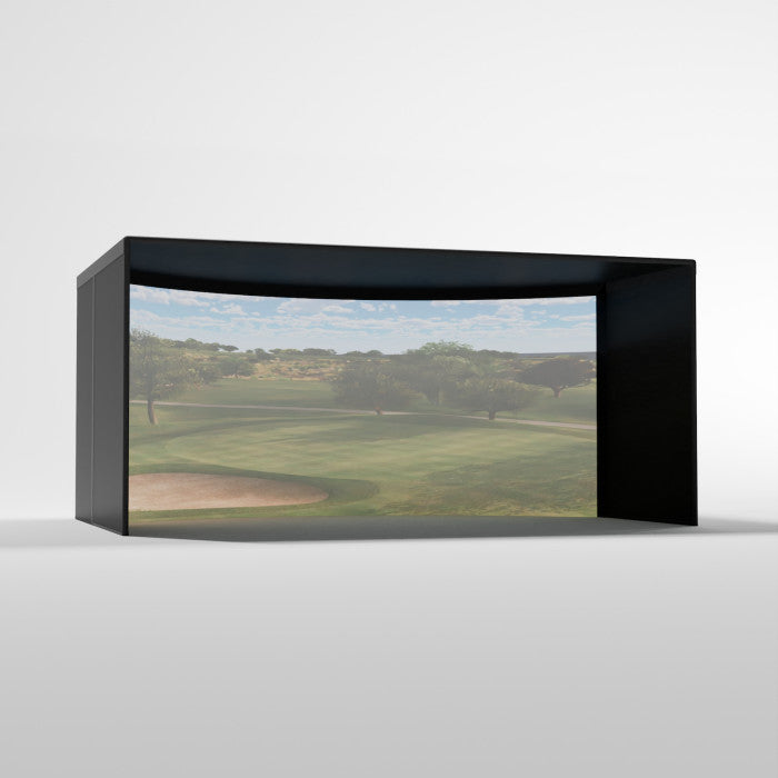 Carl's Place Curved Golf Simulator Enclosure Kit with Impact Screen
