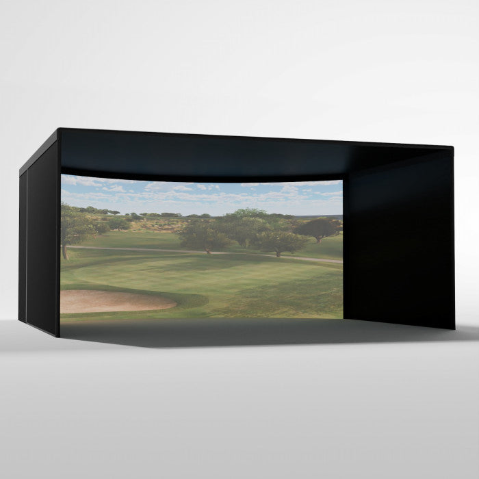 Carl's Place Curved Golf Simulator Enclosure Kit with Impact Screen