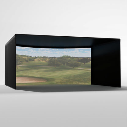 Carl's Place Curved Golf Simulator Enclosure Kit with Impact Screen