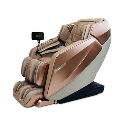 Dios Flexa –  181° Full-Body Hyper-Extension Stretching Chair | 56″ SL-Track, 6-Level 4D Rollers & 4-Step Precision Ankle Massage – ROSE GOLD