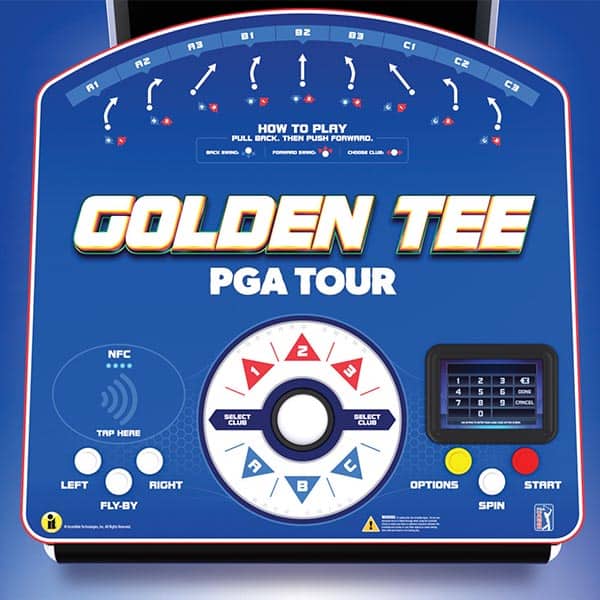 Incredible Technologies Golden Tee PGA Tour Clubhouse Edition Deluxe with Stand