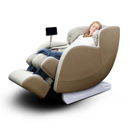 Kahuna Chair Dios Massage Chair 6D Dual Core Air Roller SL-track Dios-6800 Beige/White