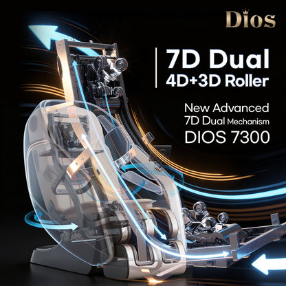 7D AI Dual Core (4D+3D) Roller, Air Float System, Upgraded Kahuna SM7300 with 3D Calf Kneading, SL-Track Full Body Zero Gravity Recliner Black