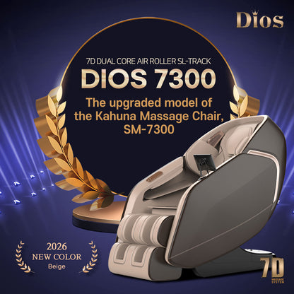 7D AI Dual Core (4D+3D) Roller, Air Float System, Upgraded Kahuna SM7300 with 3D Calf Kneading, SL-Track Full Body Zero Gravity Recliner Black