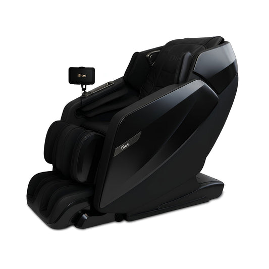 Dios Flexa – 181° Full-Body Hyper-Extension Stretching Chair | 56″ SL-Track, 6-Level 4D Rollers & 4-Step Precision Ankle Massage – BLACK