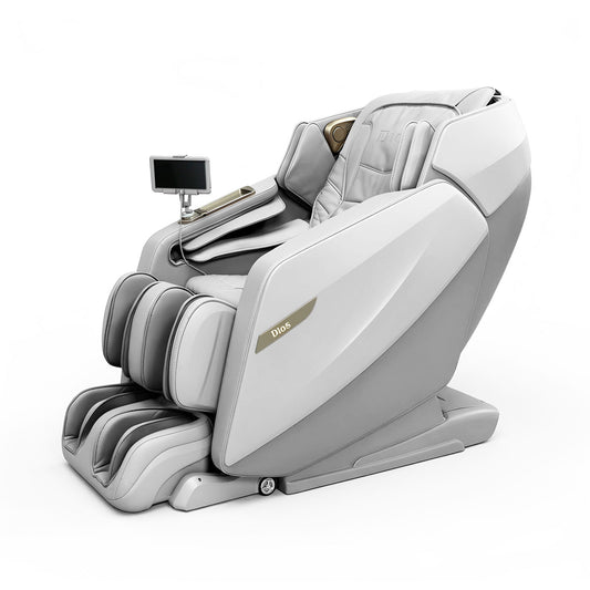 Dios Flexa – 181° Full-Body Hyper-Extension Stretching Chair | 56″ SL-Track, 6-Level 4D Rollers & 4-Step Precision Ankle Massage – GRAY