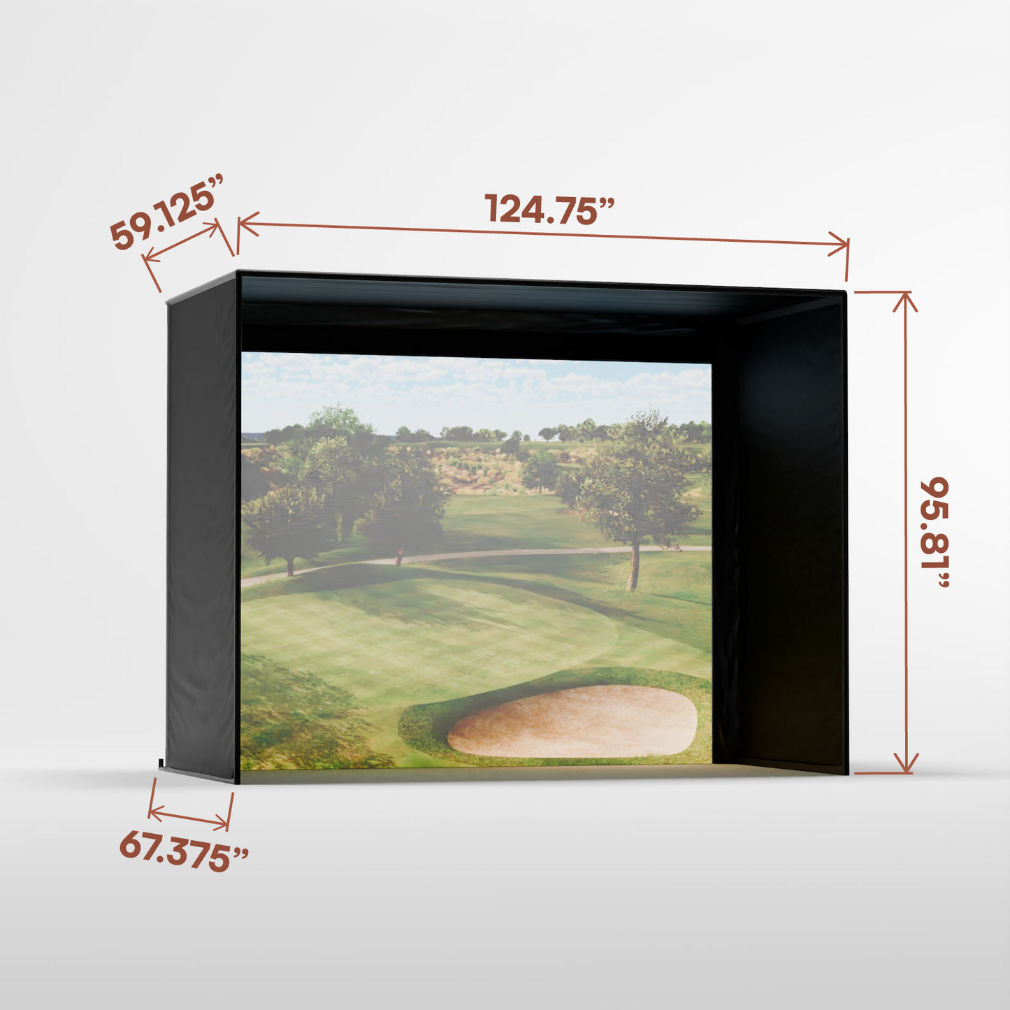 Carl's Place DIY Golf Simulator Enclosure Kit with Impact Screen