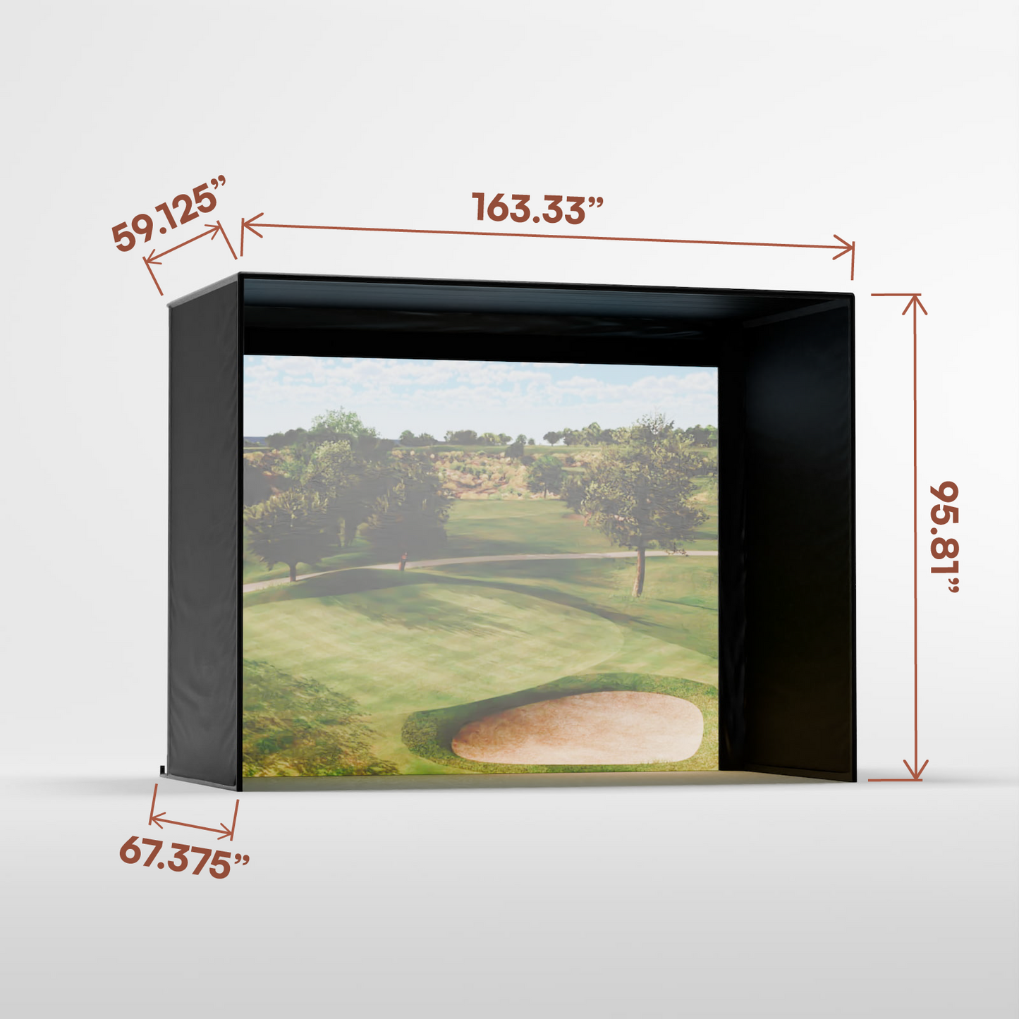 Carl's Place DIY Golf Simulator Enclosure Kit with Impact Screen