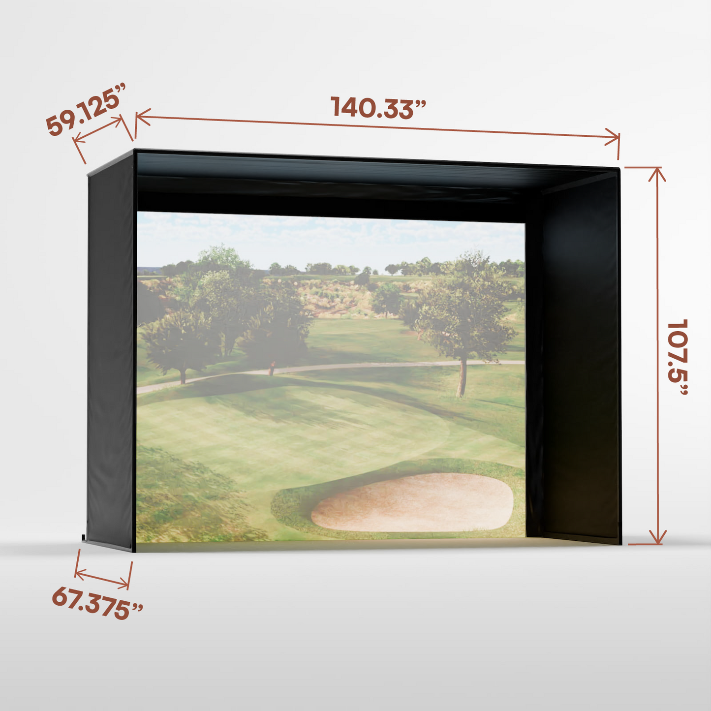 Carl's Place DIY Golf Simulator Enclosure Kit with Impact Screen