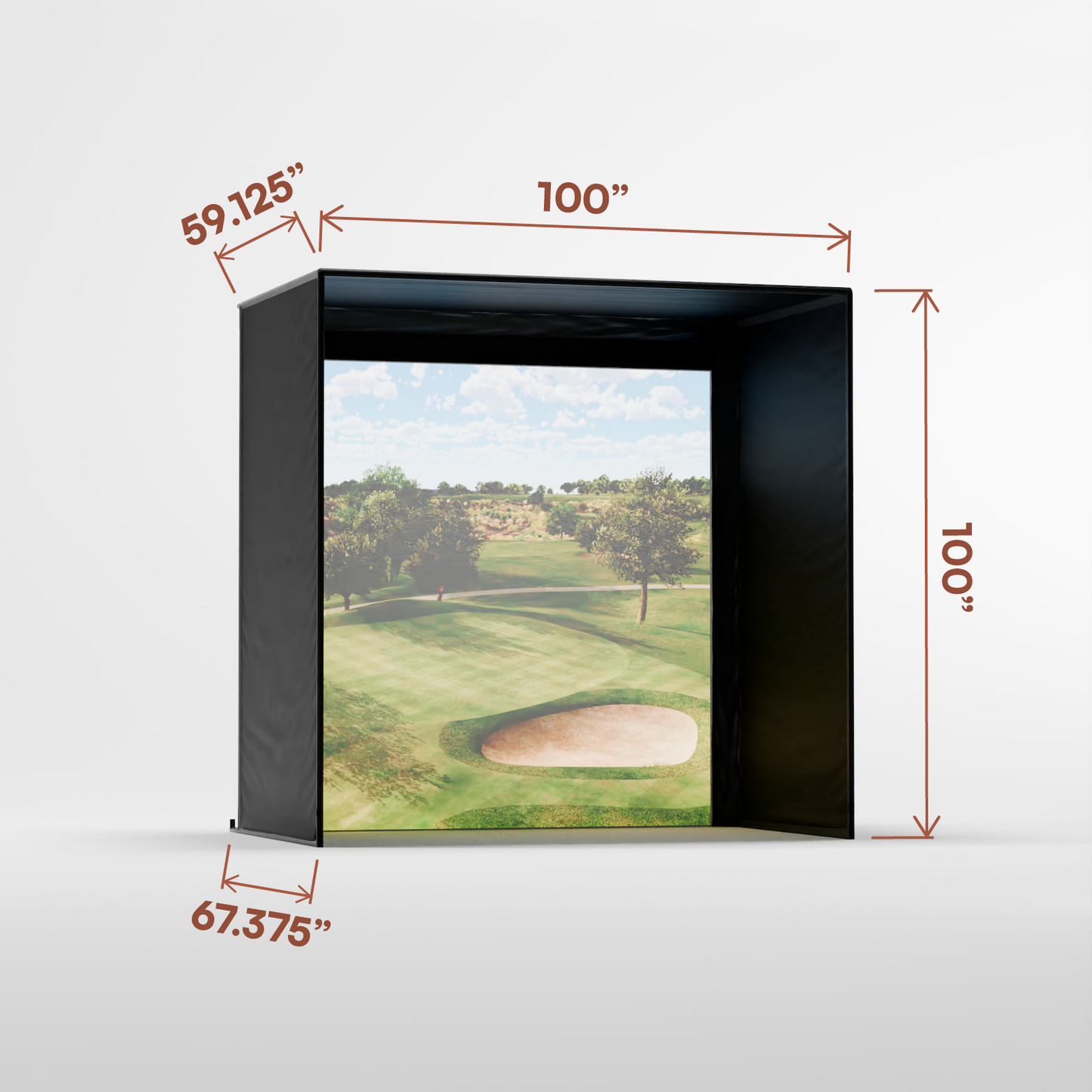 Carl's Place DIY Golf Simulator Enclosure Kit with Impact Screen