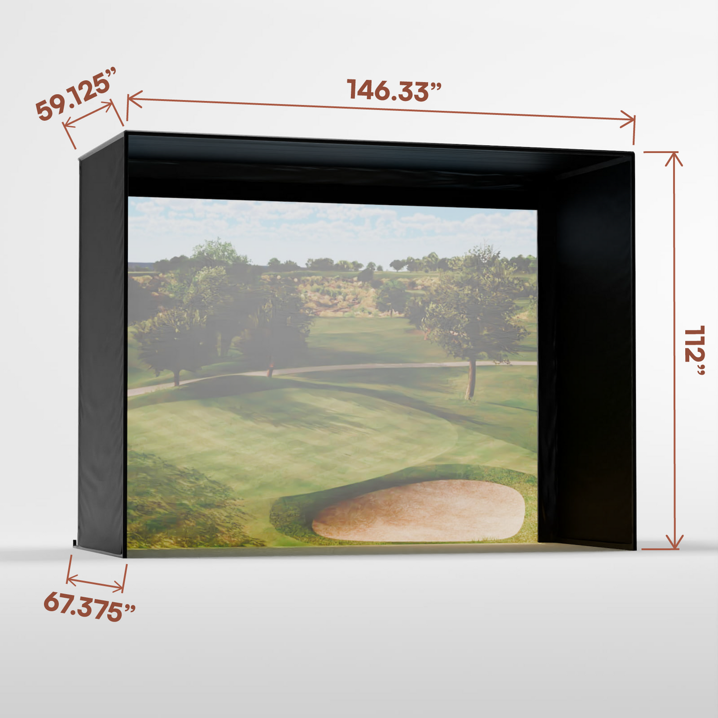 Carl's Place DIY Golf Simulator Enclosure Kit with Impact Screen