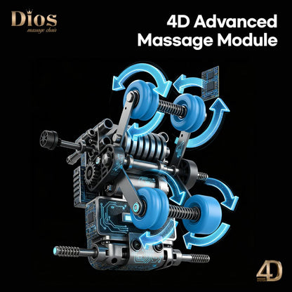 Dios Flexa – 181° Full-Body Hyper-Extension Stretching Chair | 56″ SL-Track, 6-Level 4D Rollers & 4-Step Precision Ankle Massage – BLACK
