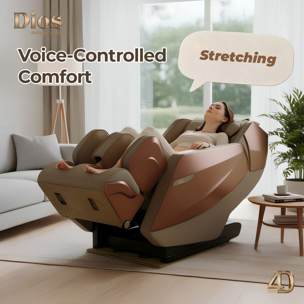 Dios Flexa – 181° Full-Body Hyper-Extension Stretching Chair | 56″ SL-Track, 6-Level 4D Rollers & 4-Step Precision Ankle Massage – BLACK
