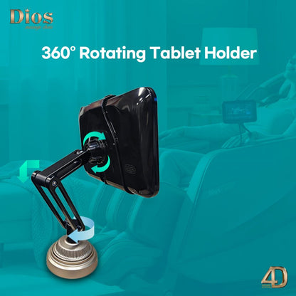 Dios Flexa – 181° Full-Body Hyper-Extension Stretching Chair | 56″ SL-Track, 6-Level 4D Rollers & 4-Step Precision Ankle Massage – BLACK