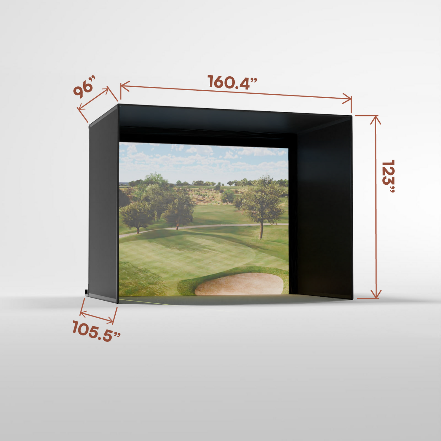 Carl's Place Pro Golf Simulator Enclosure Kit with Impact Screen