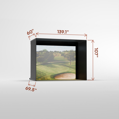 Carl's Place Pro Golf Simulator Enclosure Kit with Impact Screen