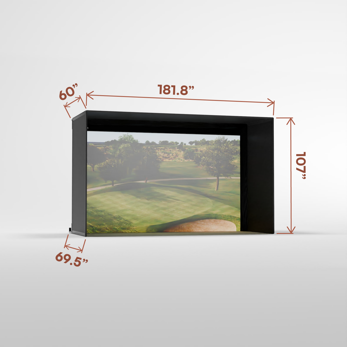 Carl's Place Pro Golf Simulator Enclosure Kit with Impact Screen