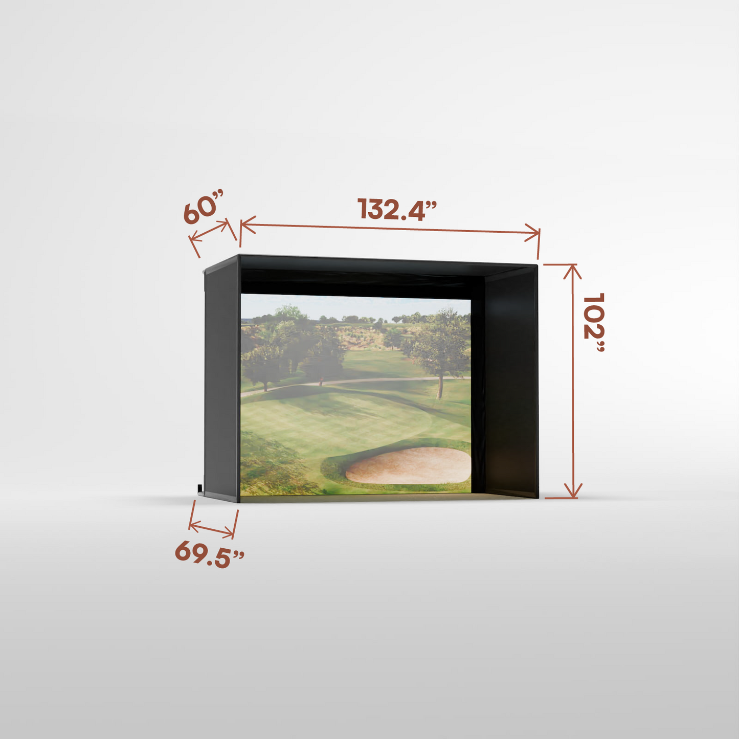 Carl's Place Pro Golf Simulator Enclosure Kit with Impact Screen