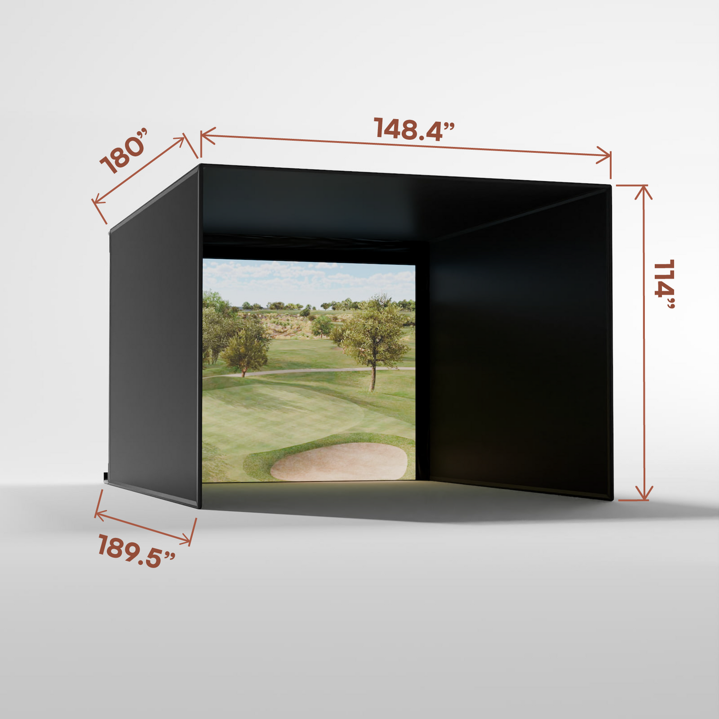 Carl's Place Pro Golf Simulator Enclosure Kit with Impact Screen